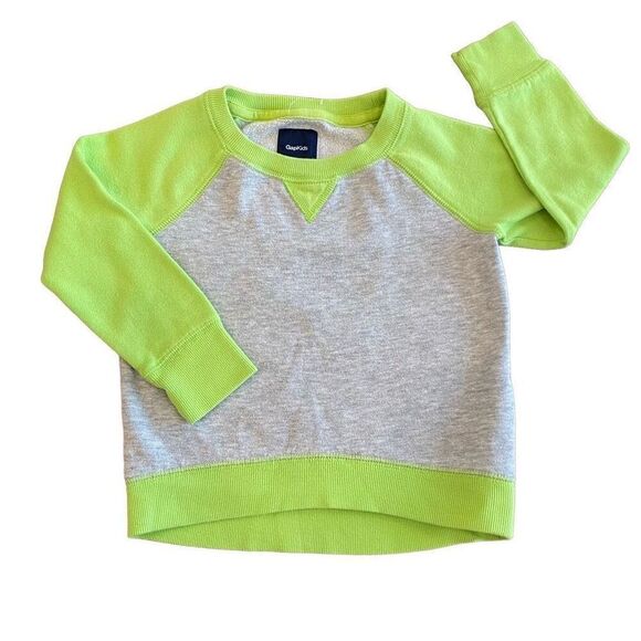 GAP Other - Gap Kids Boys Lime Green Gray Sweatshirt Unisex XS Sz 4-5